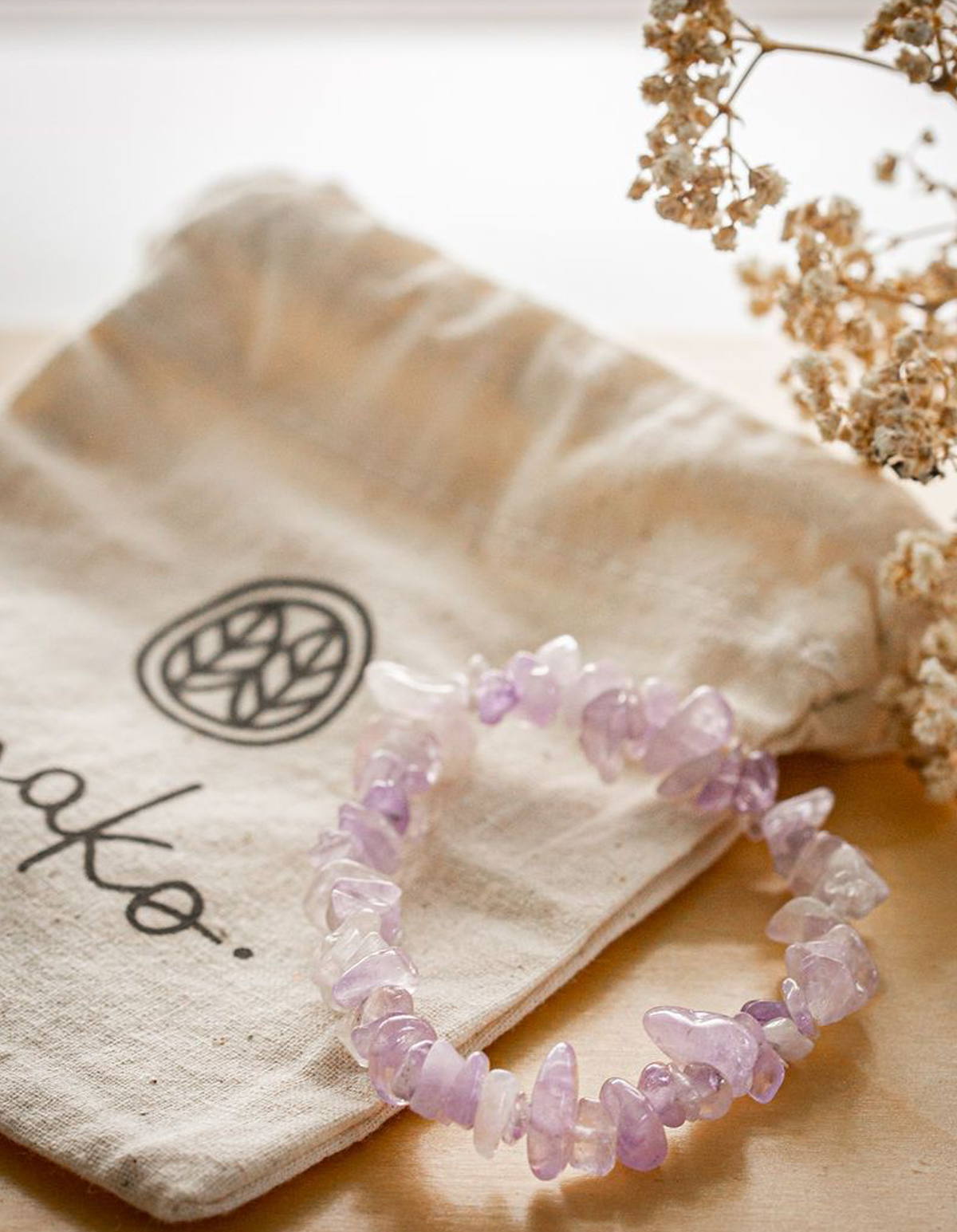 Raw Amethyst Crystal Bracelet