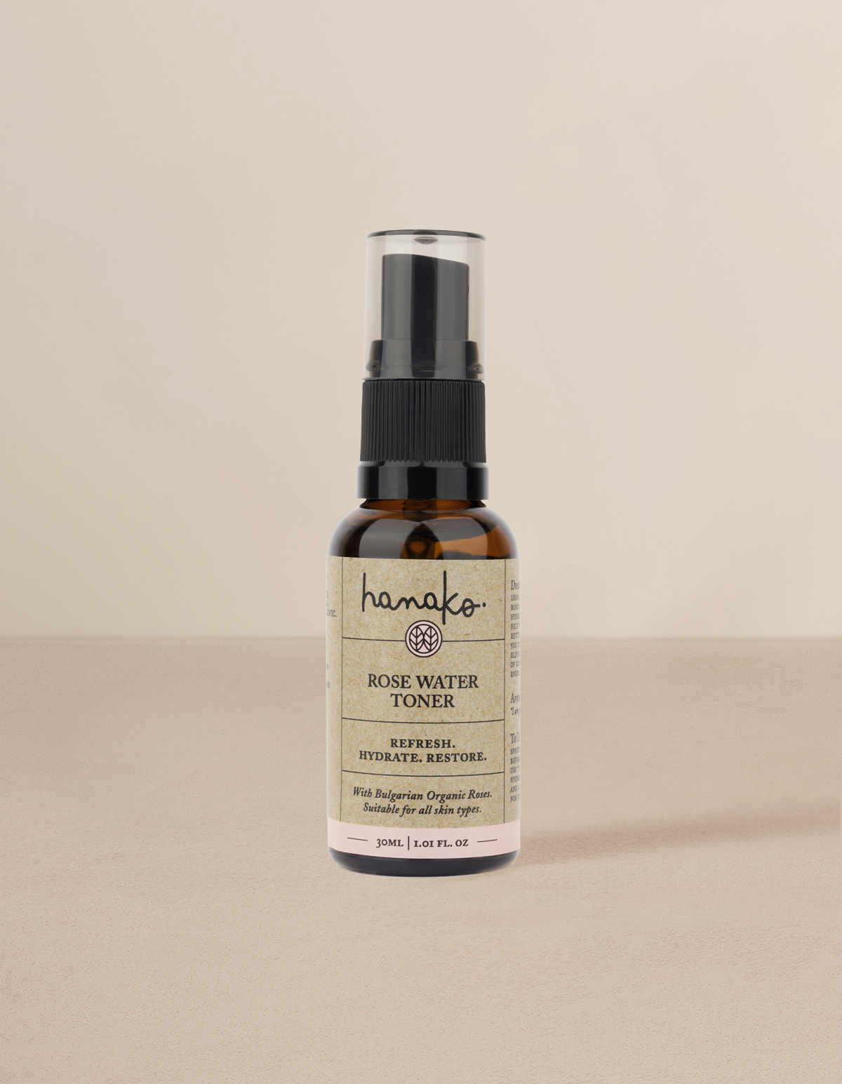 Rose Water Toner-Travel Deluxe Size (Organic)